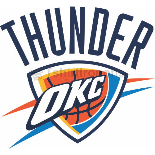 Oklahoma City Thunder T-shirts Iron On Transfers N1127 - Click Image to Close